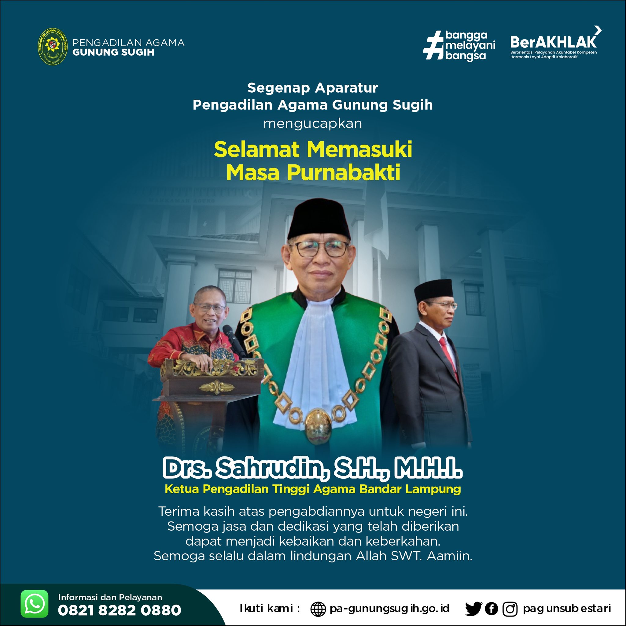 selamat purnabakti sahrudin 2026