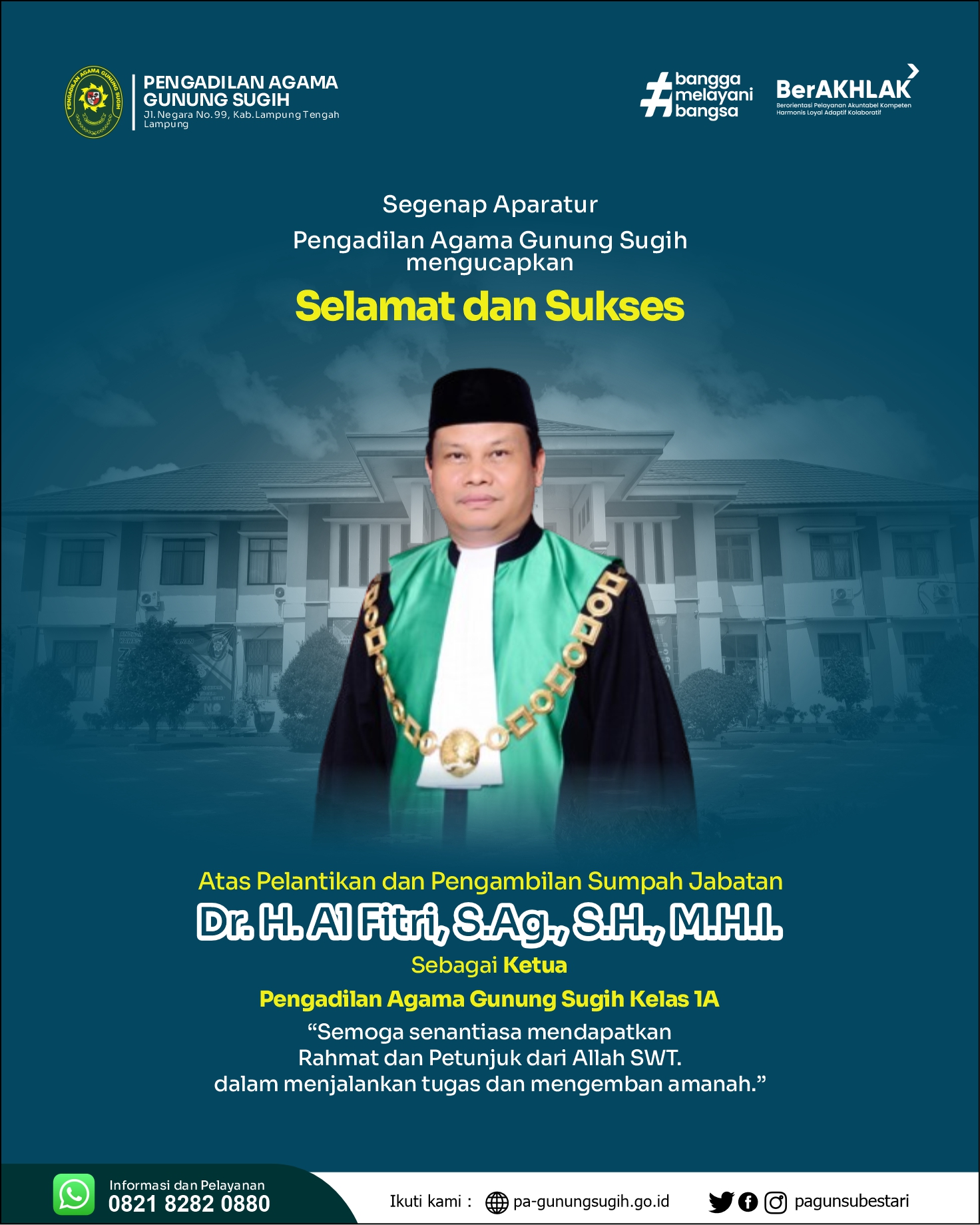 ucapan pelantian al fitri