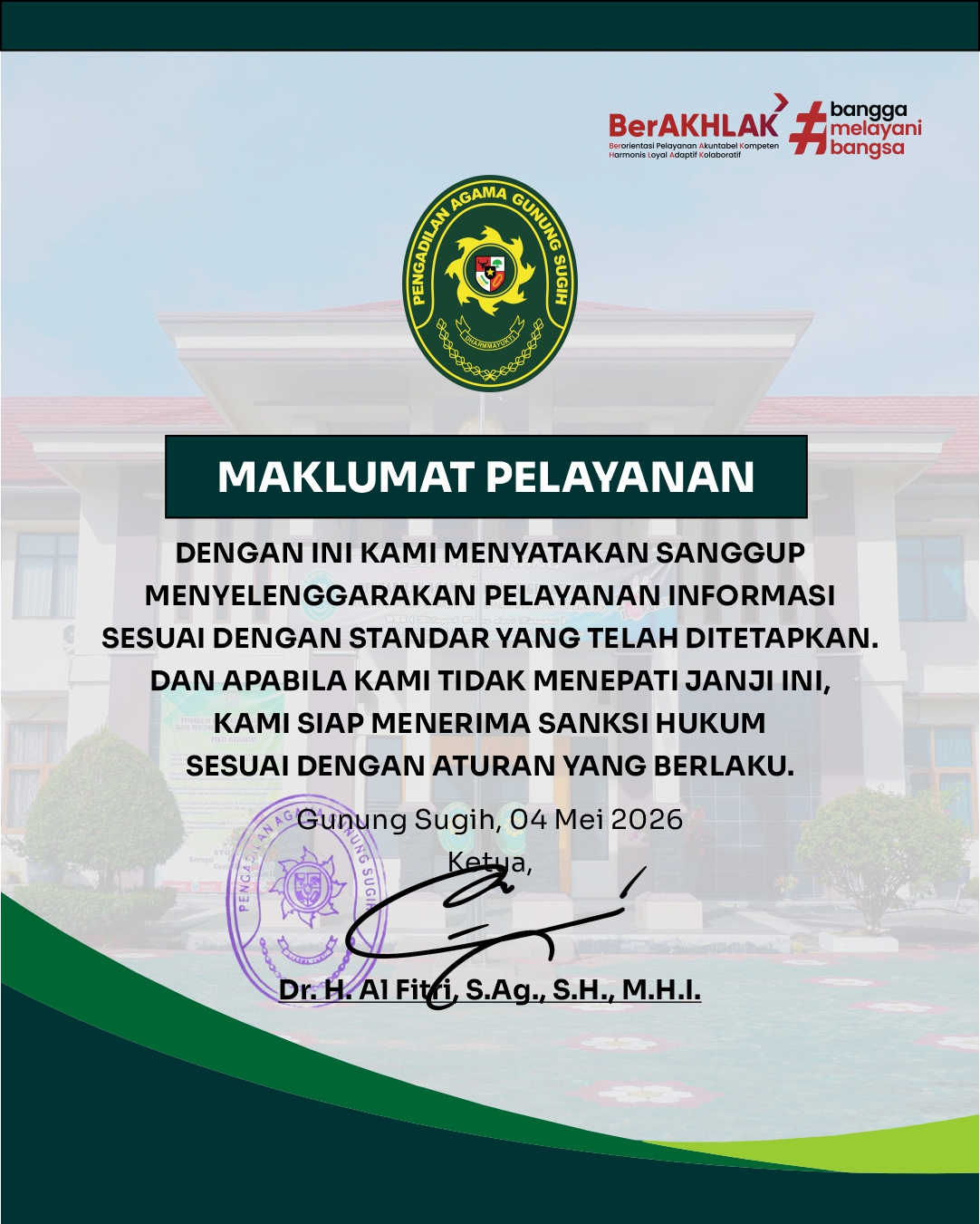 maklumat pelayanan 2026 mei